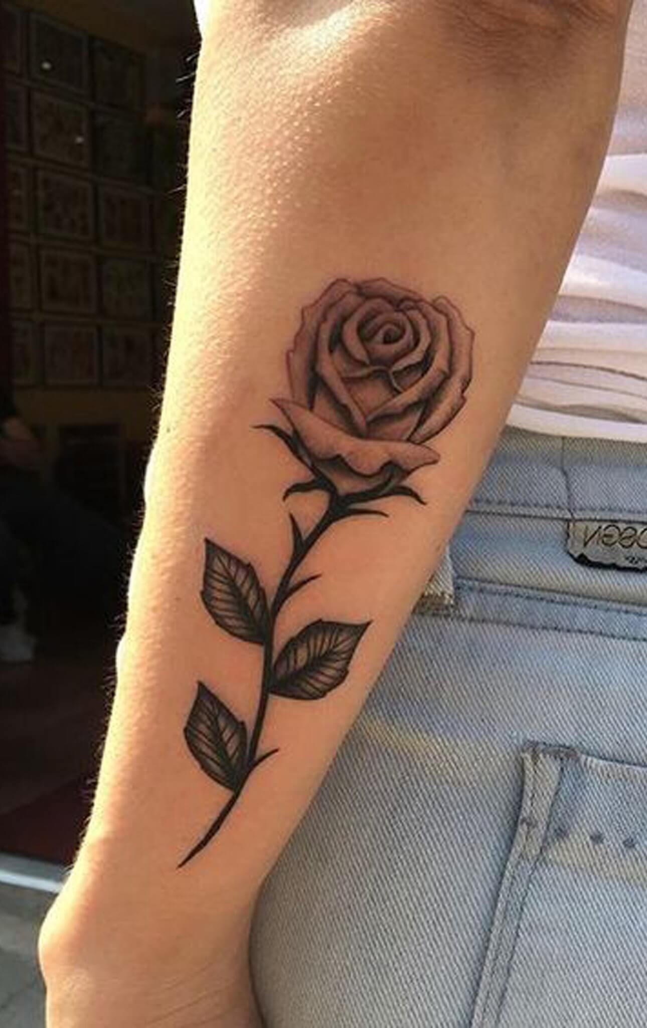 Forearm Rose Tattoo
