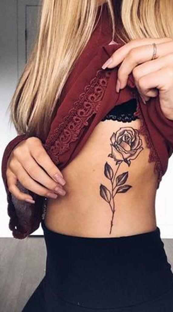 Rose Outline Tattoo