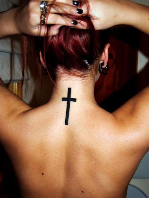 Cross Tattoo On the Back