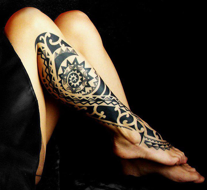 Foot Maori Tattoo