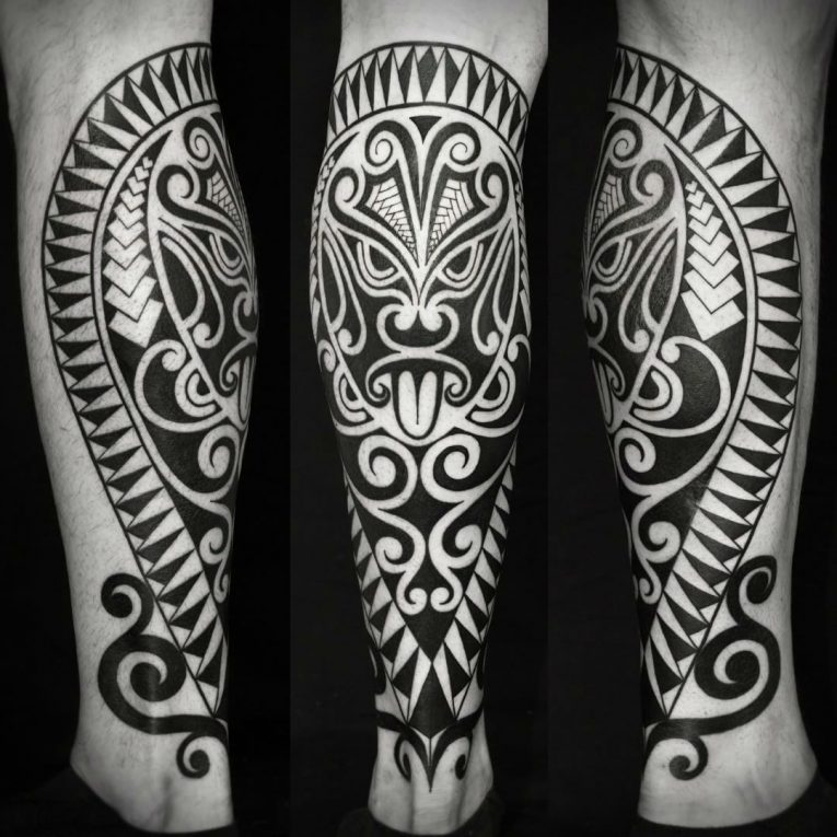 Leg Maori Tattoo