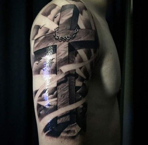Arm Cross Tattoo