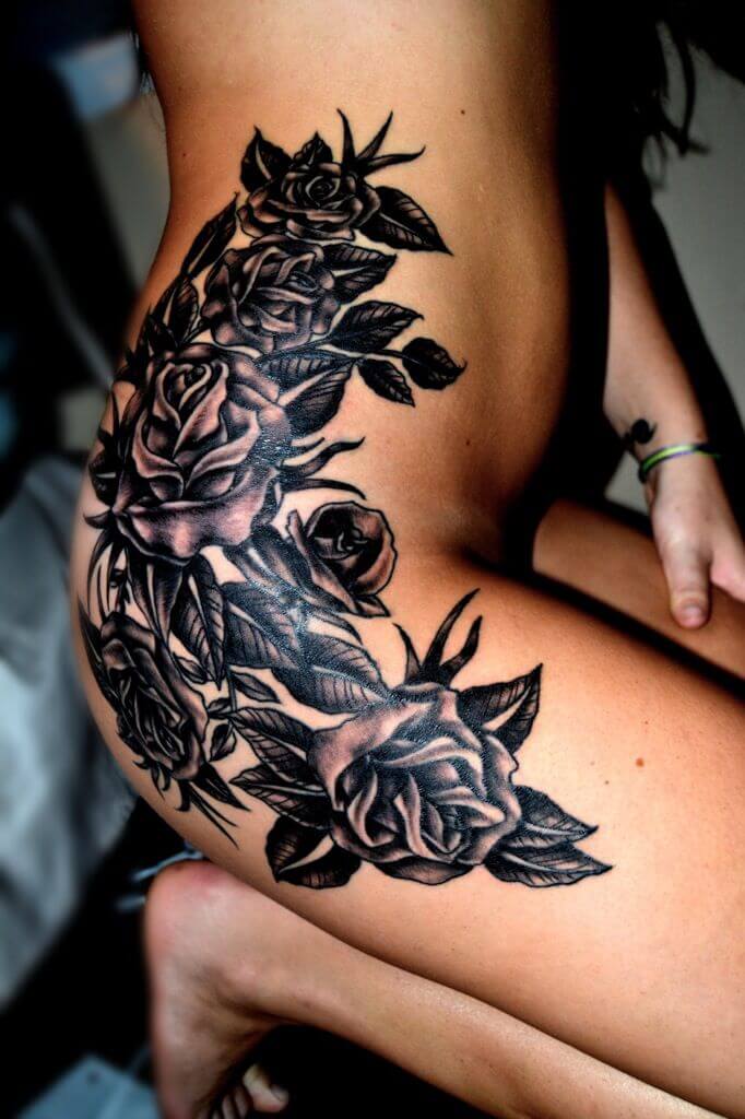 Side Rose Tattoo