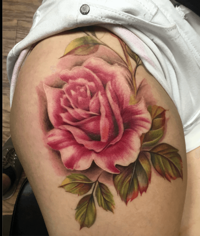 Vintage Rose Tattoo