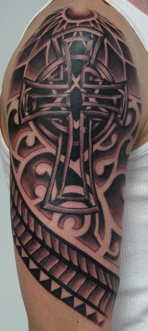 Sleeve Cross Tattoo