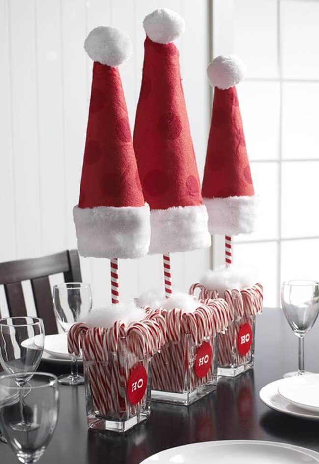 Candy Cane Table Centerpiece
