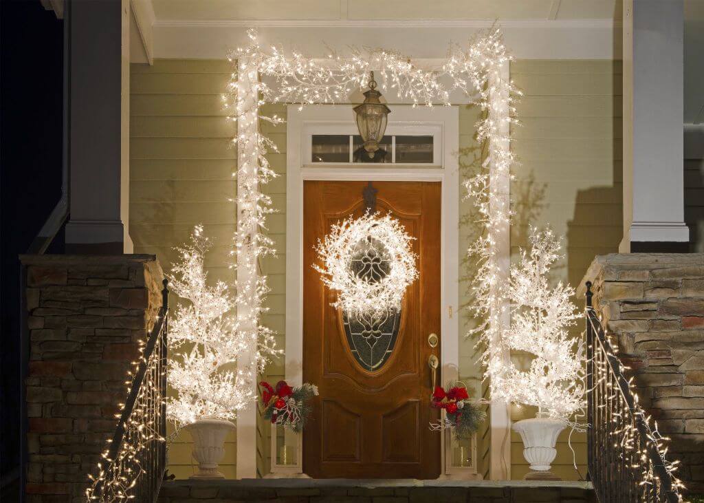 Christmas Lights Front Door Decor