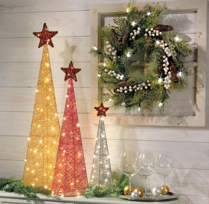 Christmas Lights Mantel Decoration