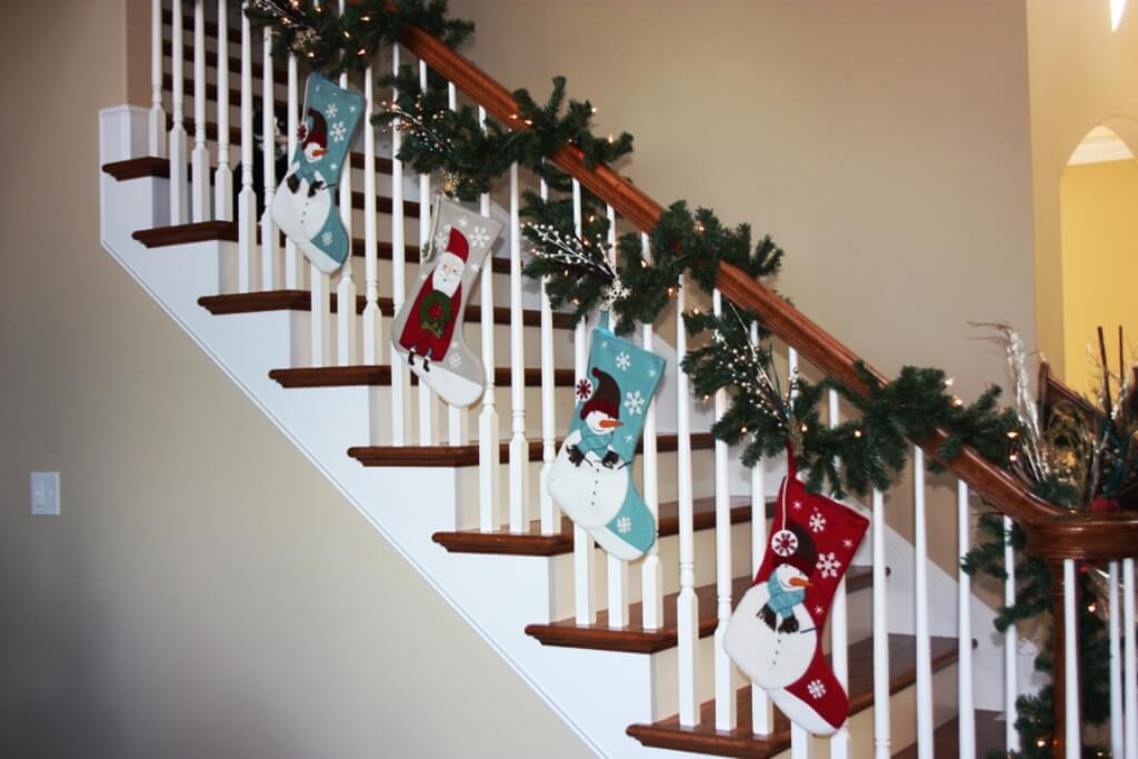 Christmas Santa Socks Garland Decor