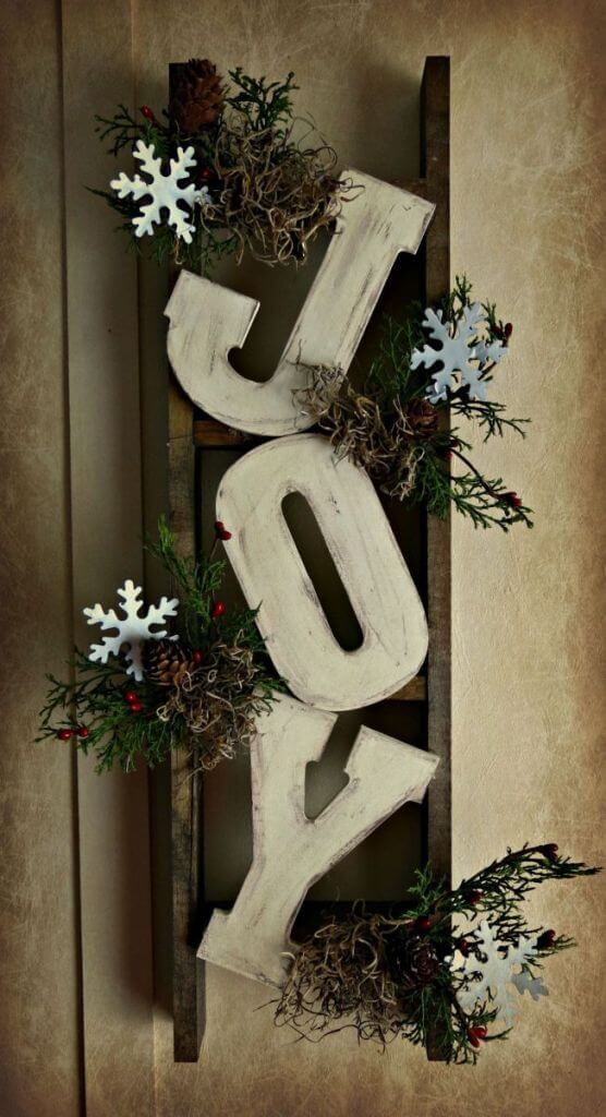 Christmas Sign Rustic Mantle Decor