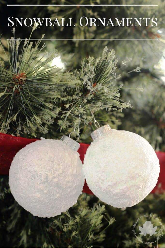 Christmas Snowball Ornaments DIY
