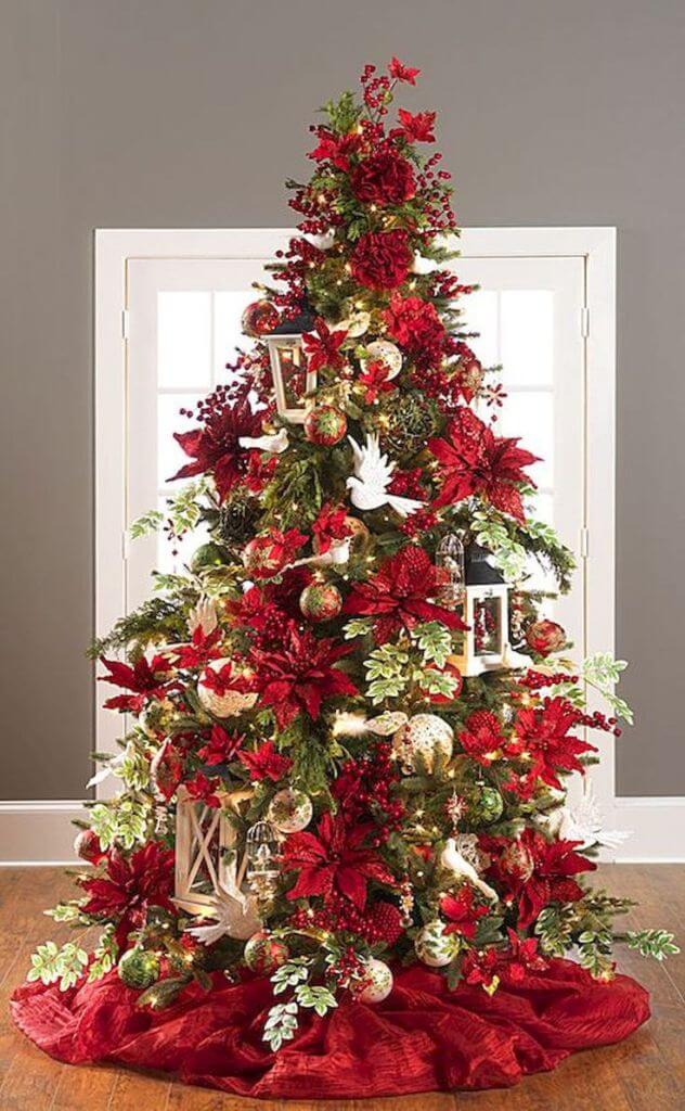 Christmas Tree With Lanterns Decoration
