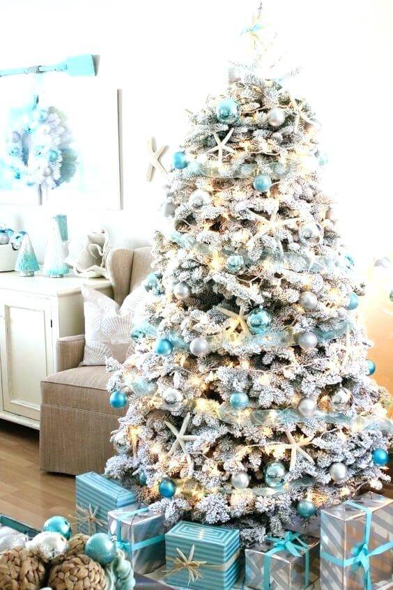 Coastal Theme Christmas Tree Decor