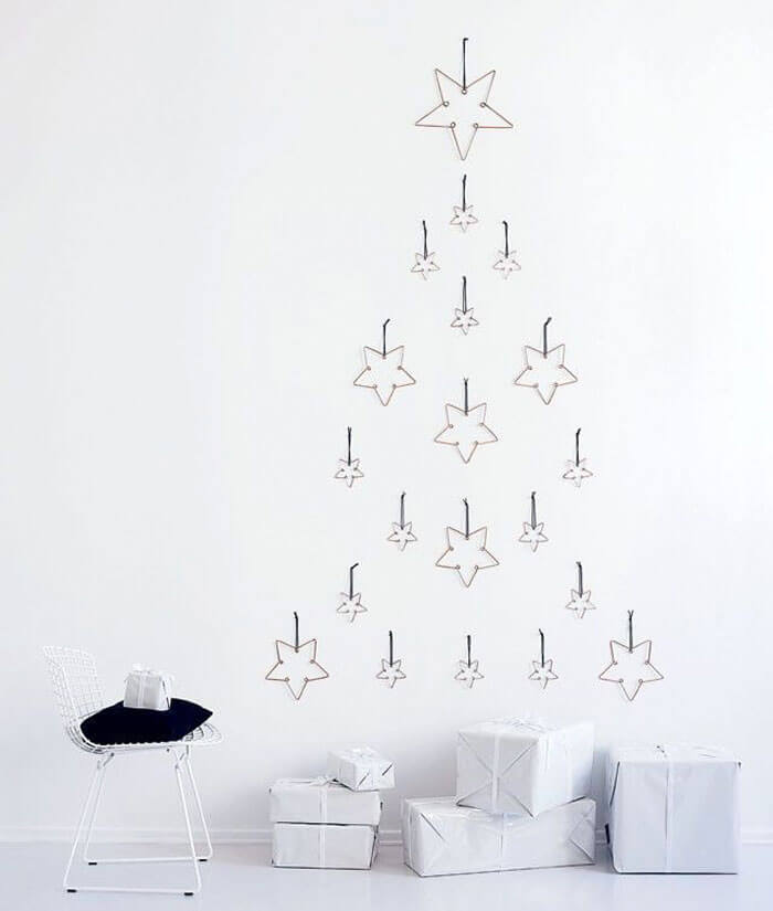 Creative Christmas Tree From Star Ornaments