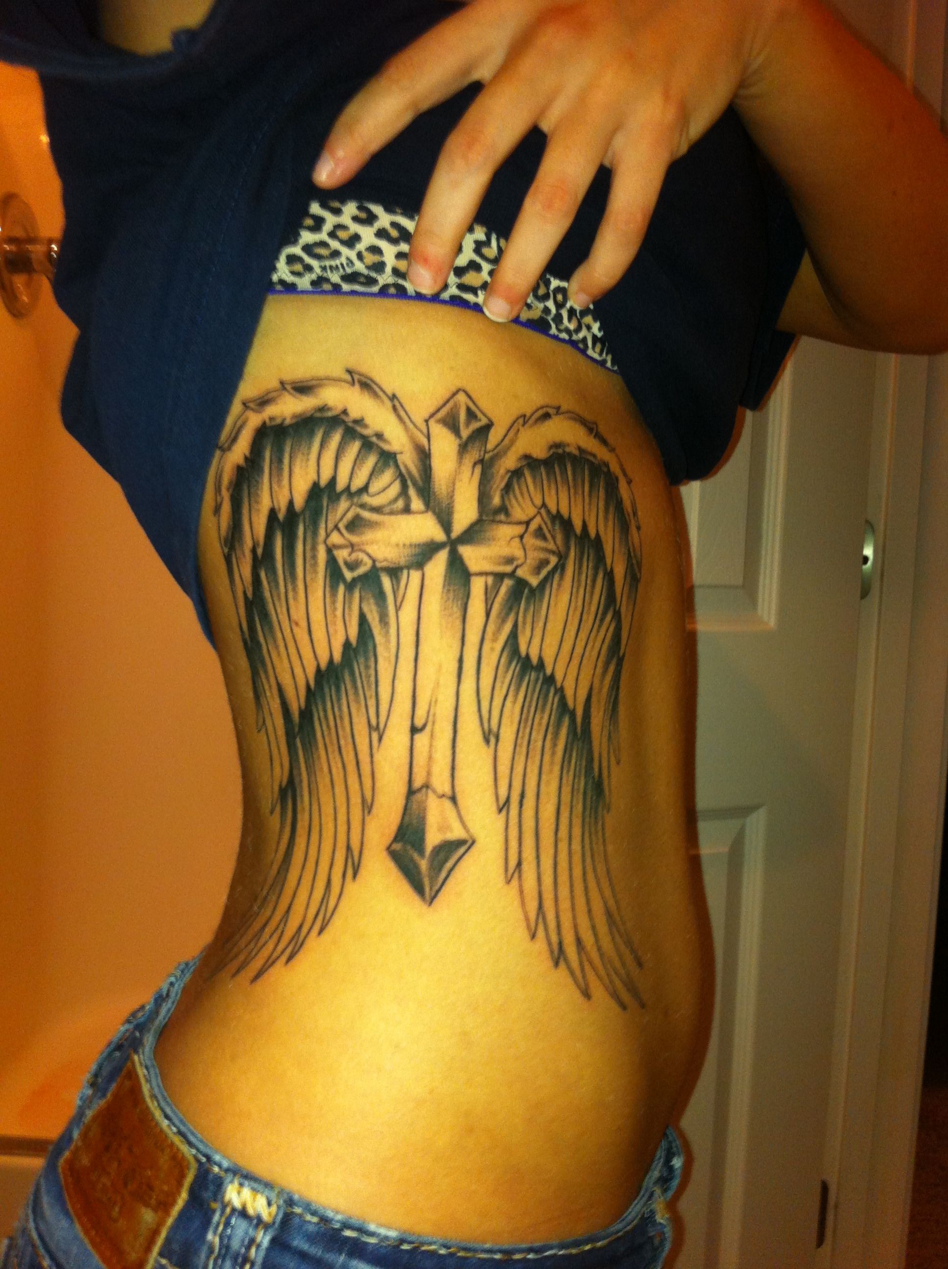 Cross Tattoo With Wings