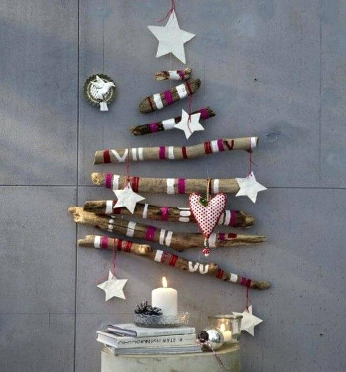 Driftwood Tree Christmas Stars Decoration