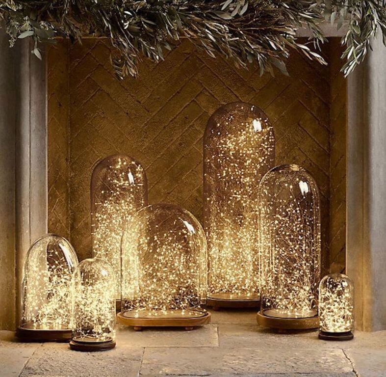 Fireplace Hearth Christmas Lights Decoration