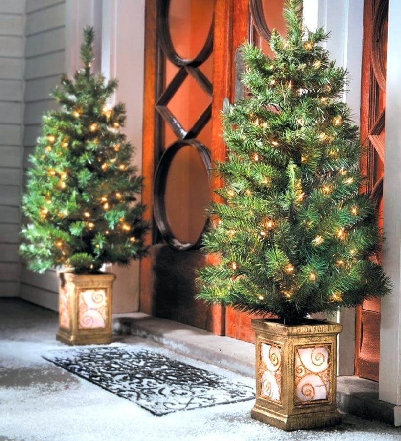 Front Door Christmas Tree Lights