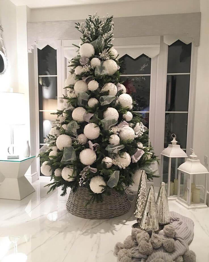 Large Snowballs Christmas Tree Decor