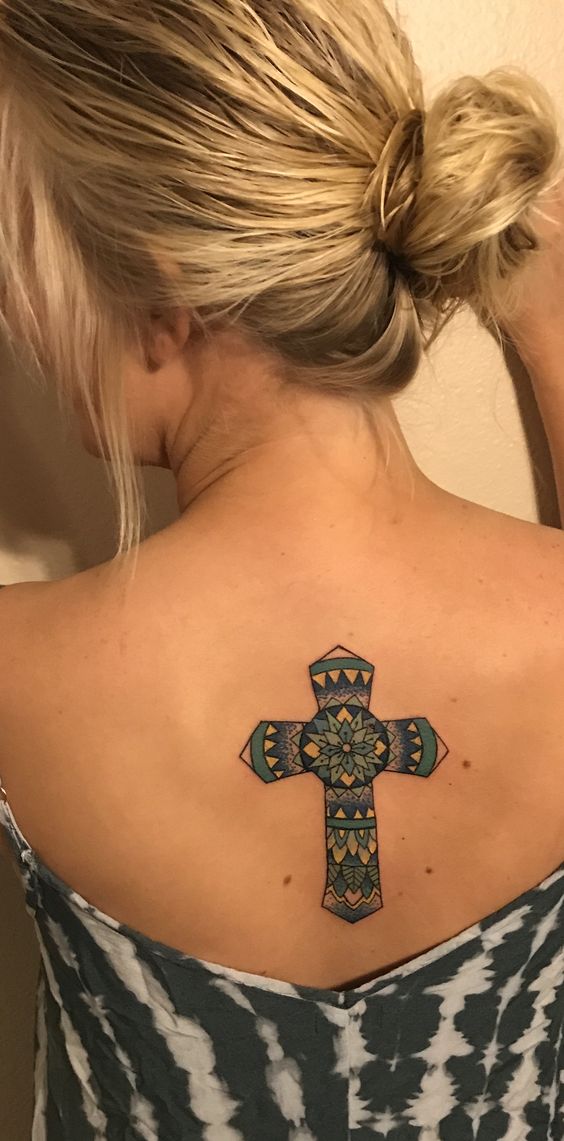 Mandala Cross Tattoo