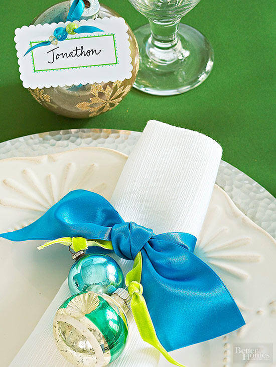 Ornament Napkin Rings And Placecards