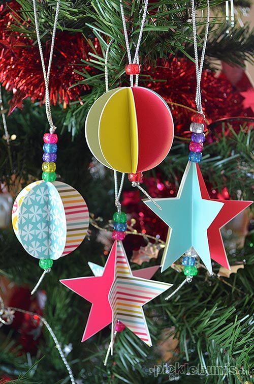 Paper Ornaments Christmas Tree Decor