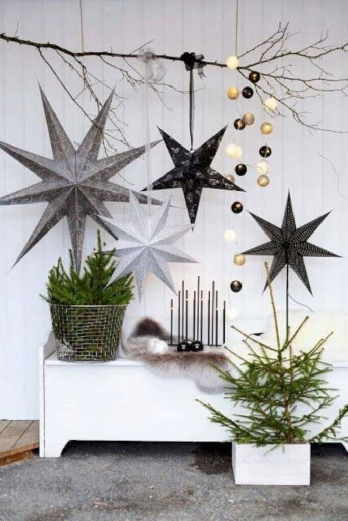 Scandinavian Black White Christmas Decoration