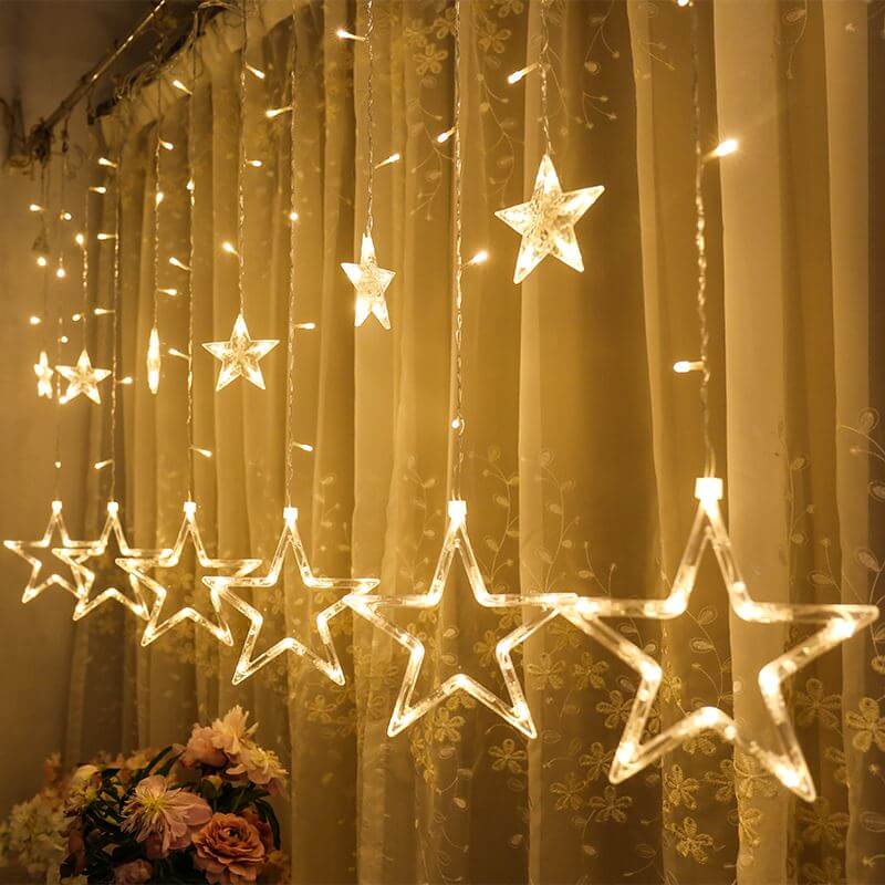 Star Lights Christmas Window Decor