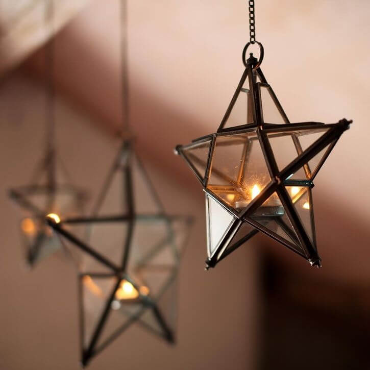Star Shaped Hanging Lanterns Decoration