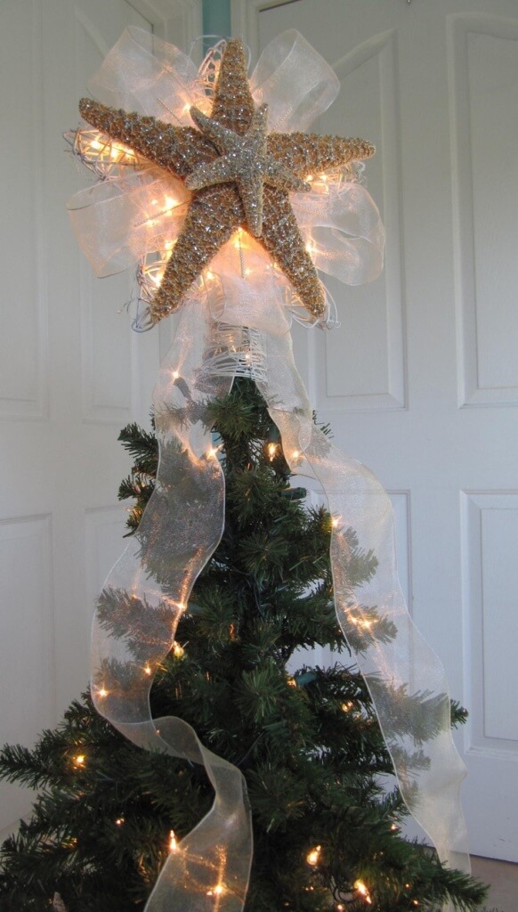 Starfish Coastal Christmas Tree Topper