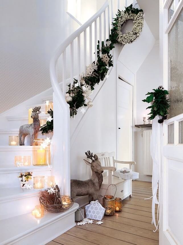 Winter Wonderland Christmas Staircase Decor