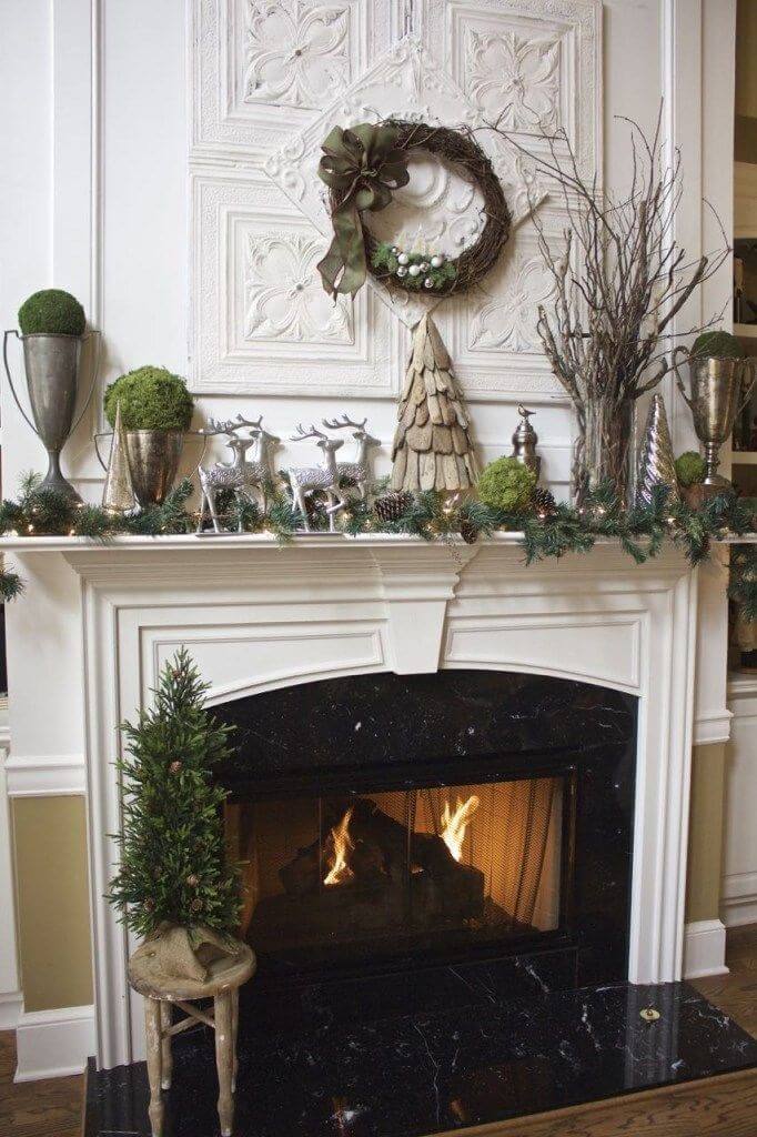 Woodland Natural Fireplace Mantel Decor