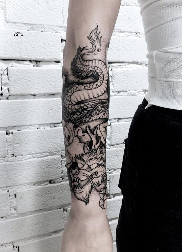 Arm Dragon Tattoo