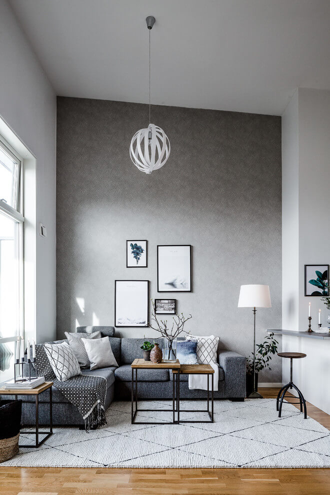 Accent Wall Grey Room Decor