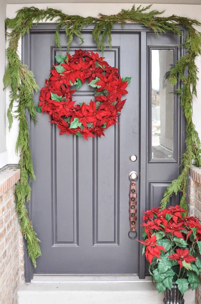 Classic Natural Christmas Front Porch