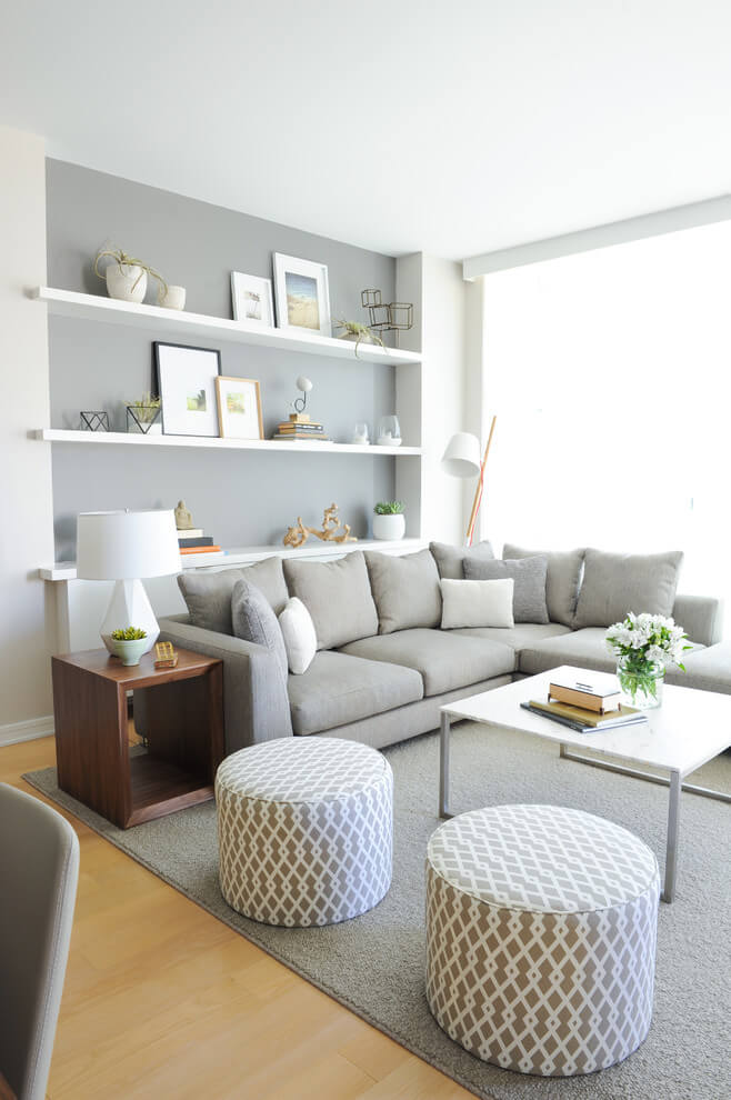 Grey Tones Scandinavian Living Room