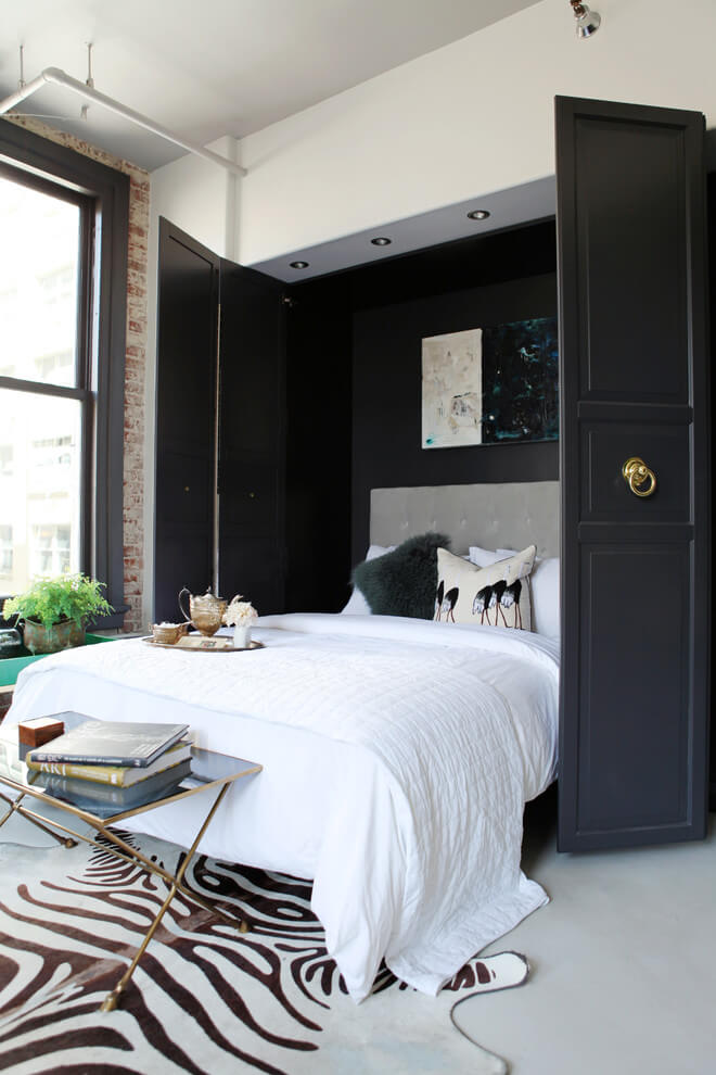 Murphy Bed Sophisticated Chic Bedroom