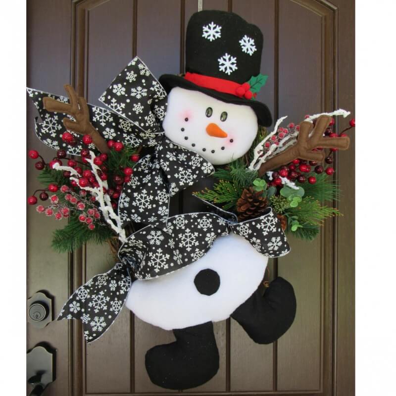 Wreath Snowman Christmas Decoration