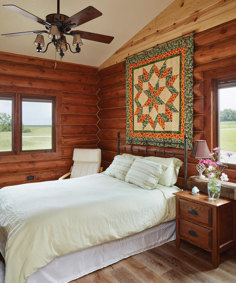 Cabin Style Farmhouse Bedroom Decor