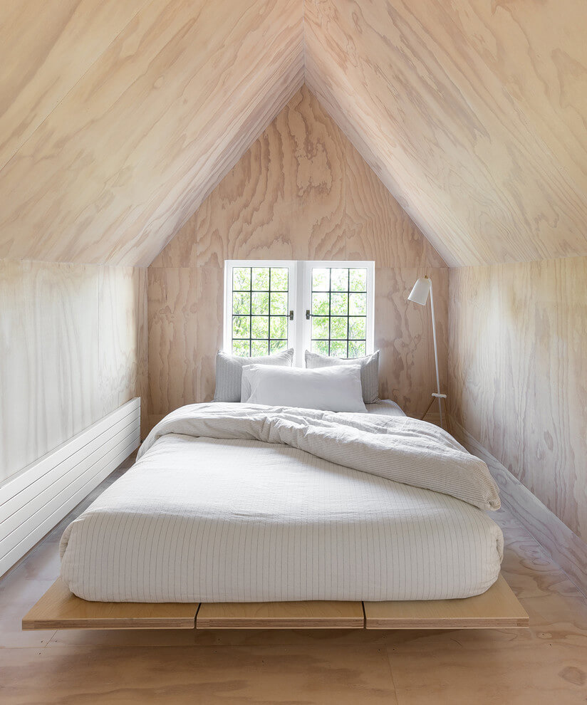 Scandinavian Minimalist Brown Bedroom
