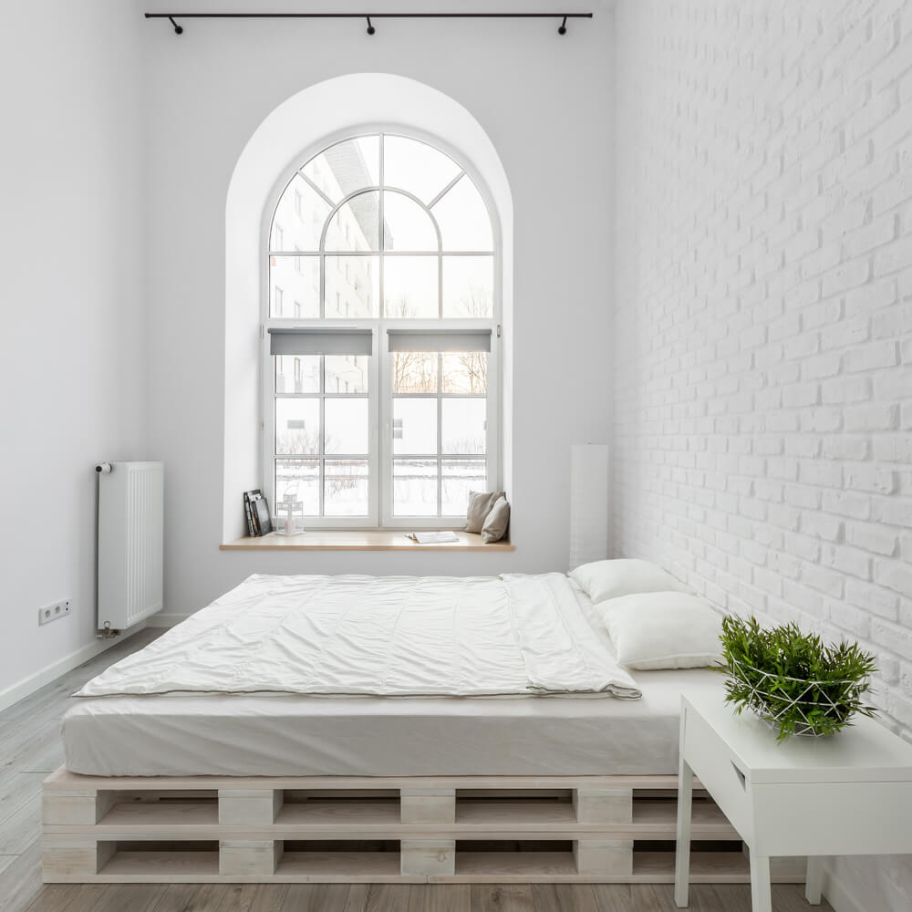 White Industrial Bedroom Design