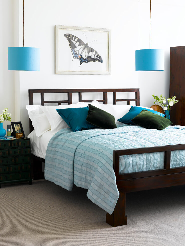 Calming Blue Tones Bedroom Design