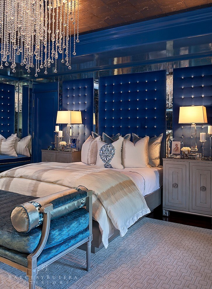 Glamorous Blue Master Bedroom Decor