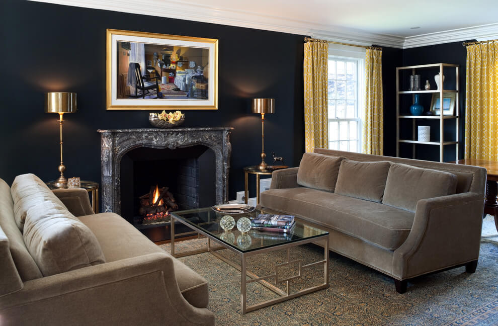 Black And Gold Living Room