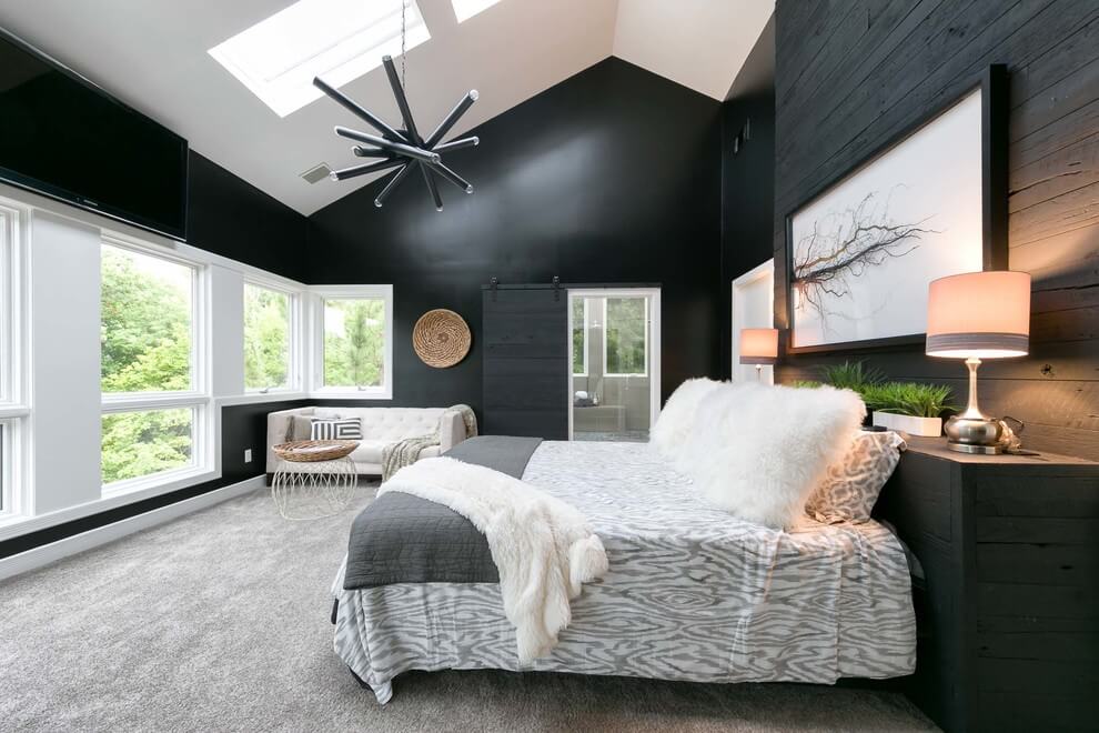 Contemporary Black And White Bedroom Design