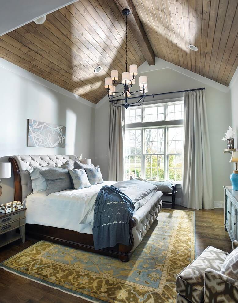 Vaulted Ceiling Simple Bedroom Decor