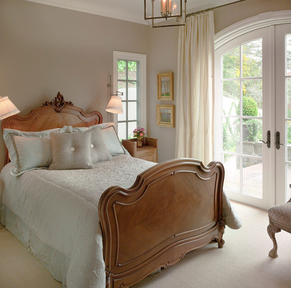 Warm Earthy French Bedroom Design