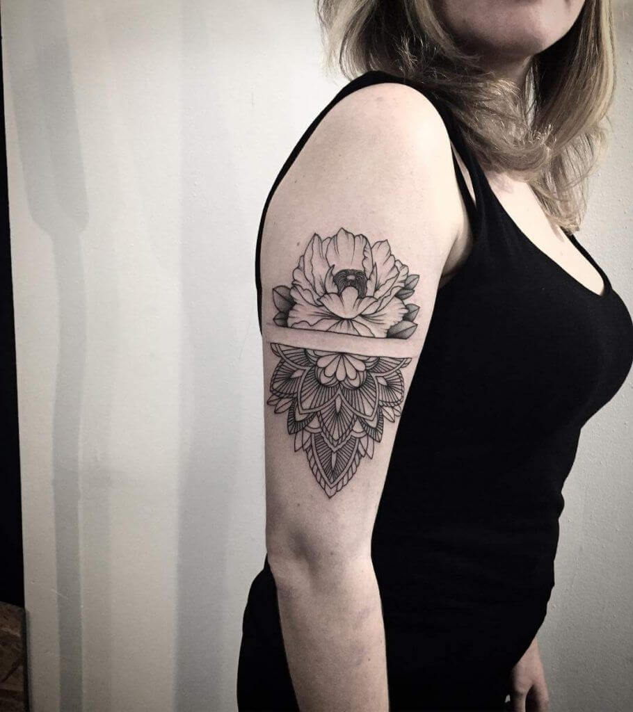 Creative Mandala Flower Tattoo Design