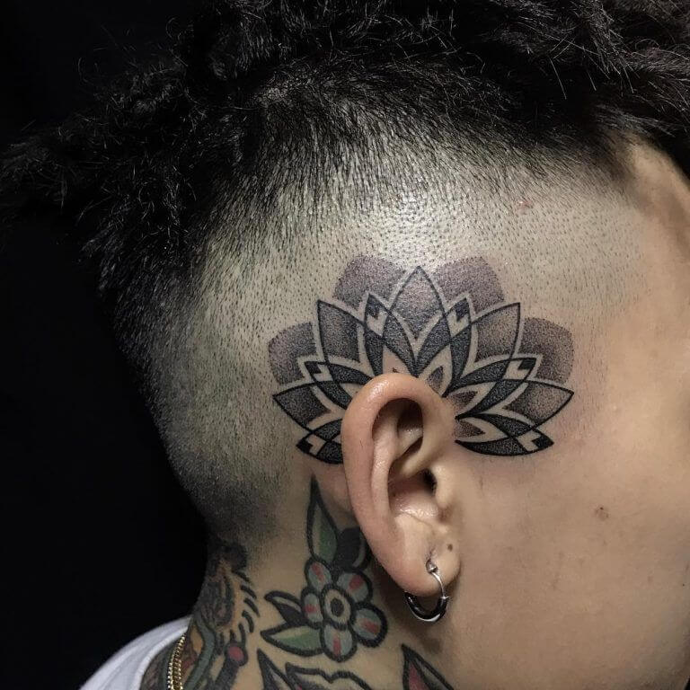 Ear Ink Shaded Mandala Design