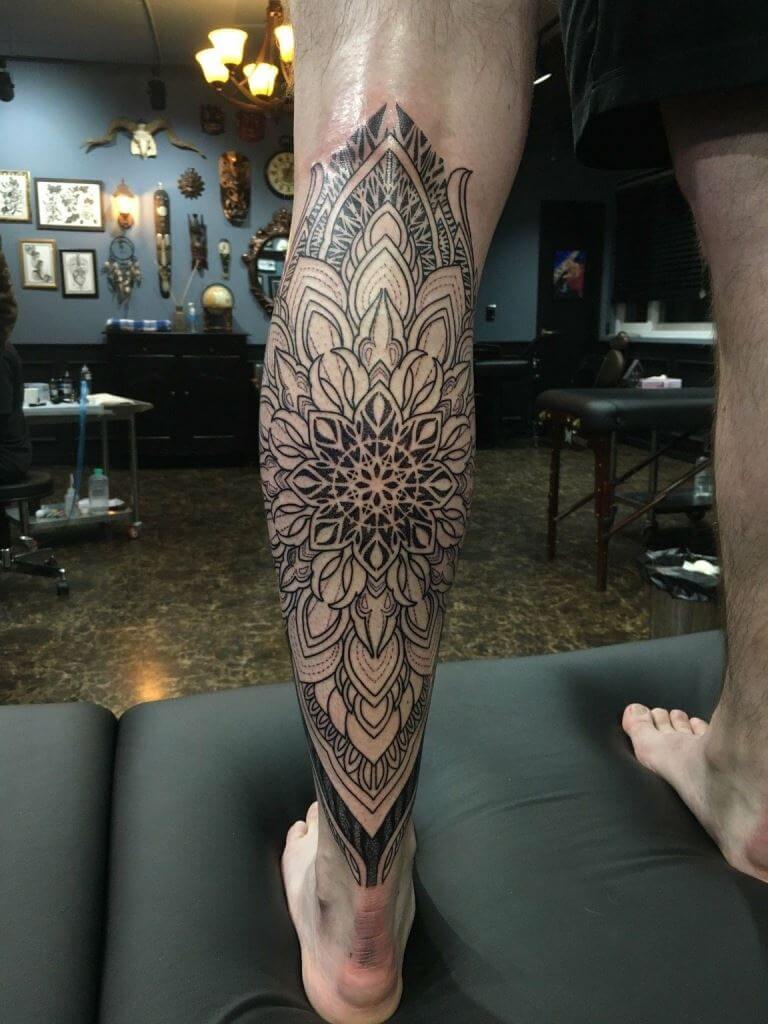 Half Leg Mandala Sleeve Ink